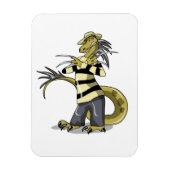 Amargasaurus Poseren als Freddy Krueger. Magneet (Verticaal)