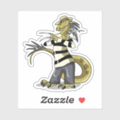 Amargasaurus Poseren als Freddy Krueger. Sticker (Vel)
