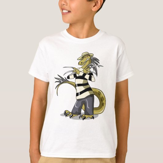 Amargasaurus Poseren als Freddy Krueger. T-shirt (Voorkant)