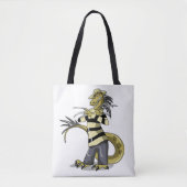 Amargasaurus Poseren als Freddy Krueger. Tote Bag (Voorkant)