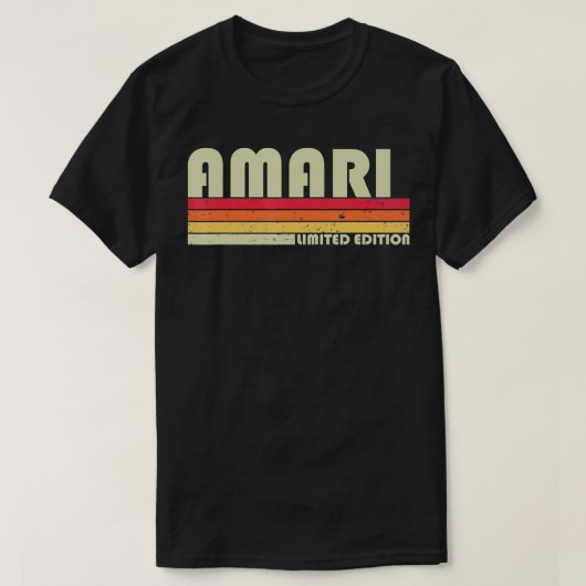 AMARI Gift Name Personalized Funny Retro B T-shirt (Design voorkant)