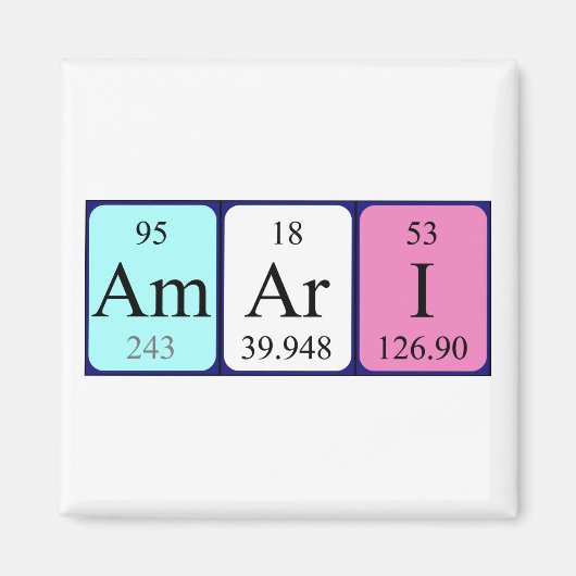 Amari Periodieke Naam Magnet (Voorkant)