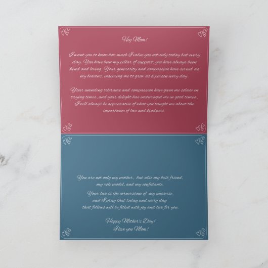Amarii's harthart - Deep Message Moederdag Kaart (Binnen)