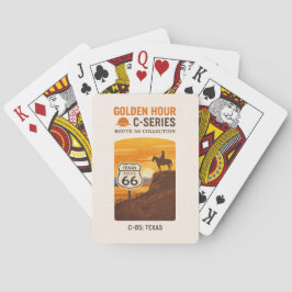 Amarillo-eeuwfeest-cowboy-zonsondergangsdek Pokerkaarten