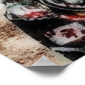 Amarillo Grunge Canvasprint Poster (Hoek)