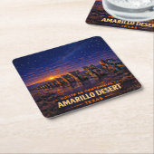 Amarillo Route 66 Barware Onderzetter Cadeau (Schuin)