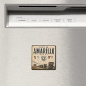 Amarillo Route 66 Coördinaten Souvenir Magneet (Insitu (Vaatwasser))