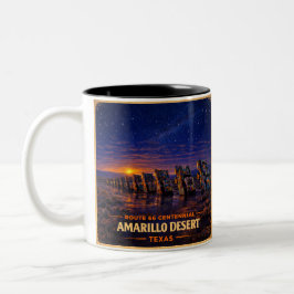 Amarillo Route 66 Desert Coffee Gift Stijl Tweekleurige Koffiemok