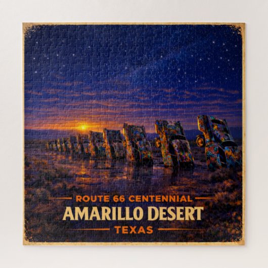 Amarillo Route 66 Desert Family Game Night Legpuzzel (Verticaal)