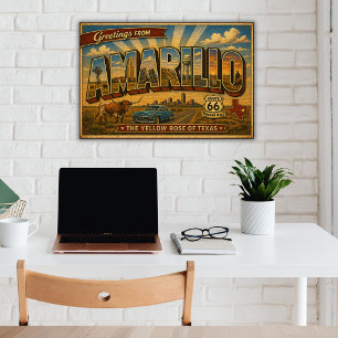 Amarillo Route 66 Reis door het verleden Poster
