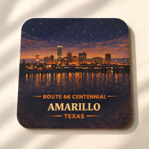 Amarillo Route 66 Skyline Barware Cadeau Kartonnen Onderzetters