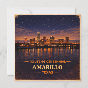 Amarillo Route 66 Skyline Reisbriefpapier Set Kaart