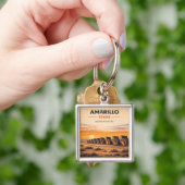 Amarillo Route 66 Texas Road Trip Charme Sleutelhanger (Hand)