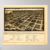 Amarillo Texas 1912 Antiek Panorama Poster (Voorkant)
