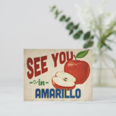 Amarillo Texas Apple - Vintage Travel Briefkaart (Staand voorkant)