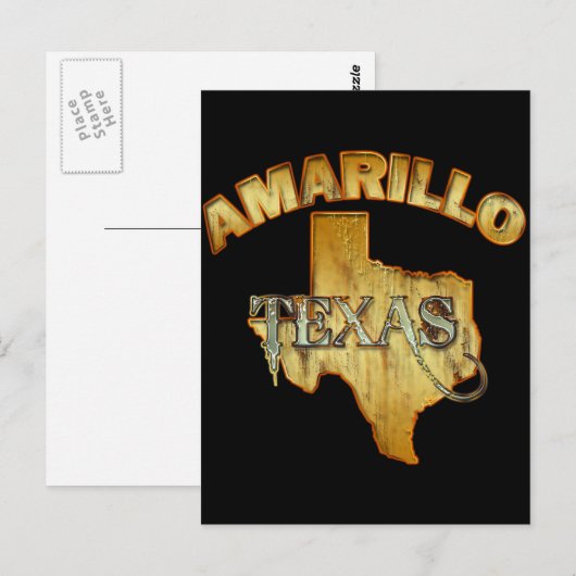AMARILLO, TEXAS BRIEFKAART (Voorkant / Achterkant)