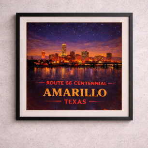 Amarillo Texas Eeuwfeest Poster