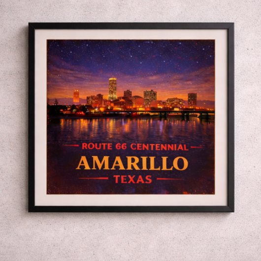 Amarillo Texas Eeuwfeest Poster
