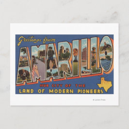 Amarillo, Texas - Grote letterscènes Briefkaart