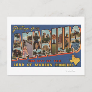 Amarillo, Texas - Grote letterscènes Briefkaart