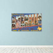 Amarillo, Texas - Grote letterscènes Canvas Afdruk (Insitu (Houten vloer))