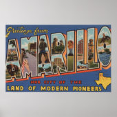 Amarillo, Texas - Grote letterscènes Poster (Voorkant)