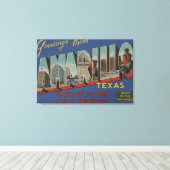Amarillo, Texas (het hart van de pan-handgreep) Canvas Afdruk (Insitu (Houten vloer))