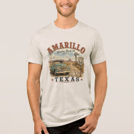 Amarillo Texas Historische Route 66 Vintage Vracht Tri-Blend Shirt