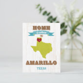Amarillo, Texas Kaart - Thuis is waar het hart is (Staand voorkant)