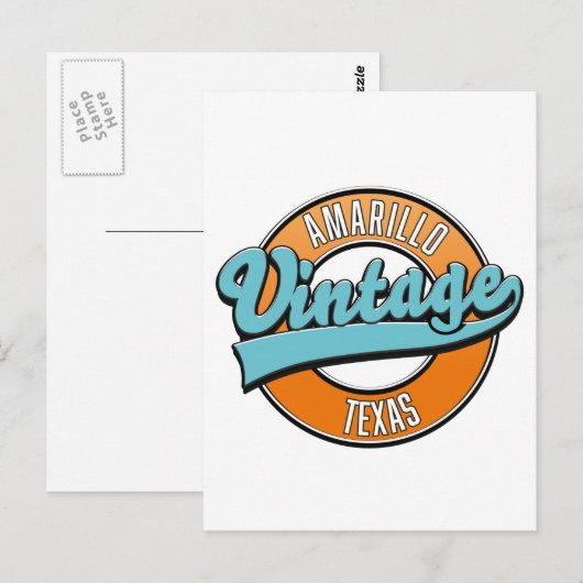 Amarillo Texas logo Briefkaart (Voorkant / Achterkant)