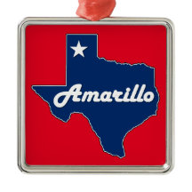 Amarillo Texas Lone Star State Map Kerstmis
