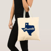 Amarillo Texas Map Lone Star State Panhandle Texan Tote Bag (Voorkant (product))