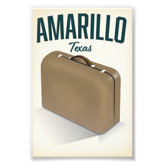 Amarillo texas reisposter foto afdruk (Voorkant)