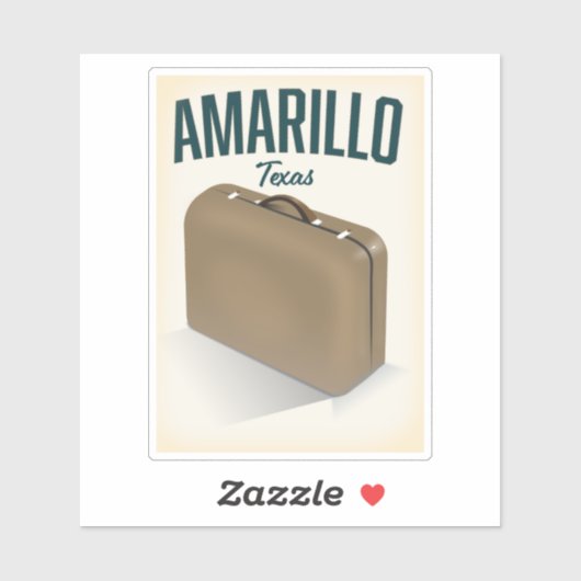 Amarillo texas reisposter sticker (Vel)