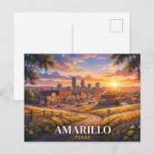 Amarillo Texas Reizen Briefkaart (Voorkant / Achterkant)