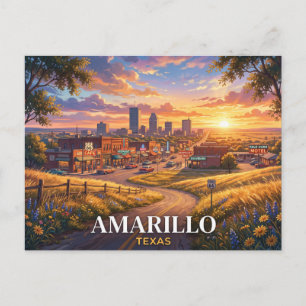 Amarillo Texas Reizen Briefkaart