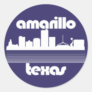 Amarillo Texas Ronde Sticker