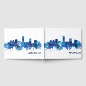 Amarillo Texas Skyline Blue Gastenboek (Volledig)