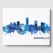 Amarillo Texas Skyline Blue Gastenboek (Achterkant)