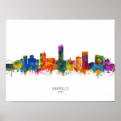 Amarillo Texas Skyline Poster (Voorkant)