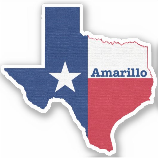 Amarillo Texas Sticker (Voorkant)