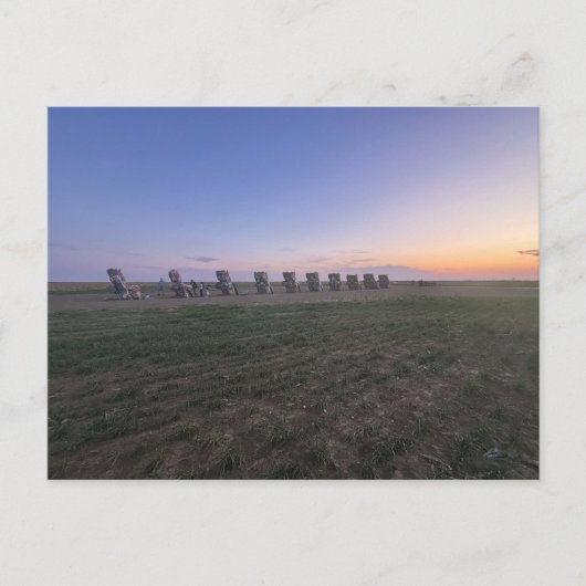 Amarillo Texas Sunset Route 66 Graffiti Briefkaart (Voorkant)