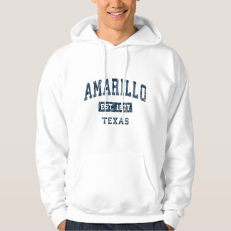 Amarillo Texas TX Vintage Sportontwerp Navy Print Hoodie