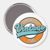Amarillo Texas vintage logo Magneet (Voorkant / Achterkant)