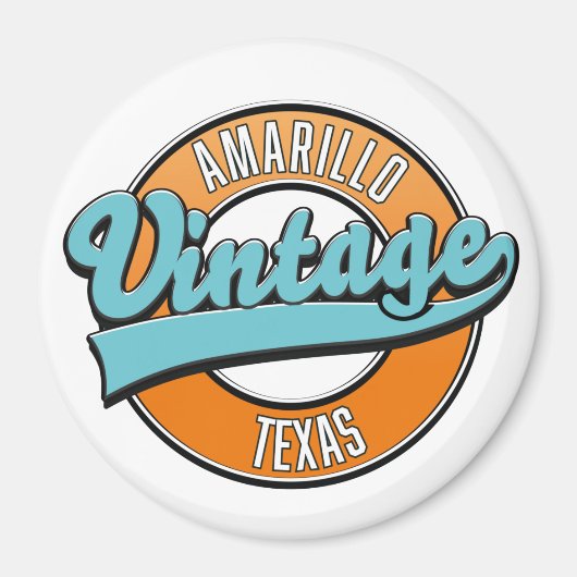 Amarillo Texas vintage logo Magneet (Voorkant)
