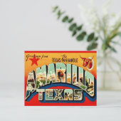 Amarillo TX ansichtkaart Briefkaart (Staand voorkant)