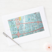 AMARILLO, TX  kaart Rechthoekige Sticker (Envelop)