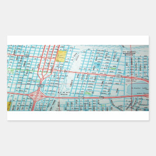 AMARILLO, TX  kaart Rechthoekige Sticker