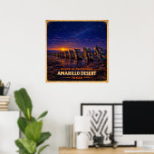 Amarillo Woestijn Texas Centennial Poster (Thuiskantoor)