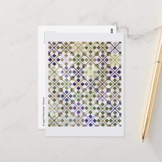 Amarna Quilt Briefkaart (Voorkant / Achterkant in situ)